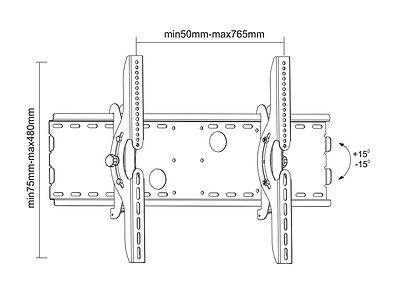 Maclean MC-521 TV Wall Mount Bracket LCD LED Plasma Holder 32" - 63" 75kg Slim