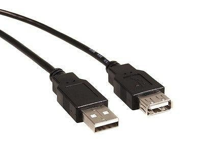 Maclean MCTV-744 Universal Cable USB 2.0 / 1.0 / 1.1 Male - Female Extension AA 3m Black