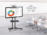 Maclean MC-661 Trolley TV Stand with Mounting Bracket and 2 Shelfs