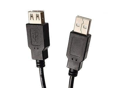 Maclean MCTV-744 Universal Cable USB 2.0 / 1.0 / 1.1 Male - Female Extension AA 3m Black