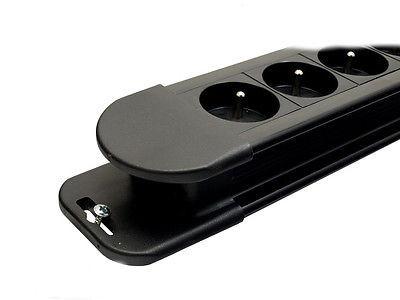 Maclean power strip, 10-outlet extension cord, 2 switches, overload protection and indication, 3680W, MCE10