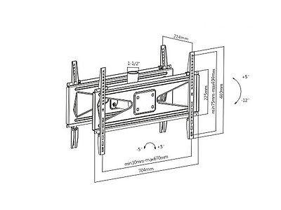 Maclean MC-702 High Quality Ceiling Bracket For Two LED LCD TV 23-42'' - 50kg