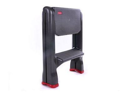 Curver 155160 Folding Step Ladder Stool Mini 2-Step Up to 150kg Portable Surface Foldable