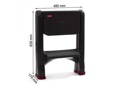 Curver 155160 Folding Step Ladder Stool Mini 2-Step Up to 150kg Portable Surface Foldable