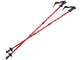 Nordic walking sticks aluminum anti-shock system 65-135cm EUROBATT red color
