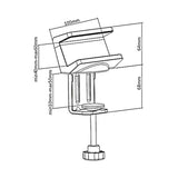 Maclean Brackets MC-808 Desk Holder For a Power Strip White