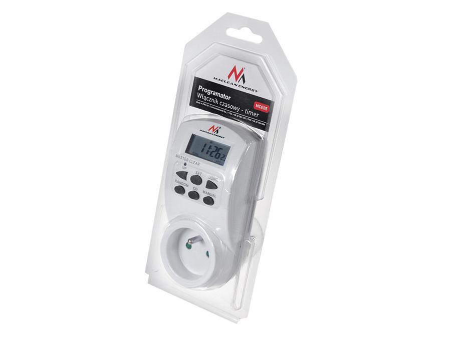 Maclean digital timer, random function, timer, digital programmer, 10 programs, max. 156 pr., 3600W, MCE05