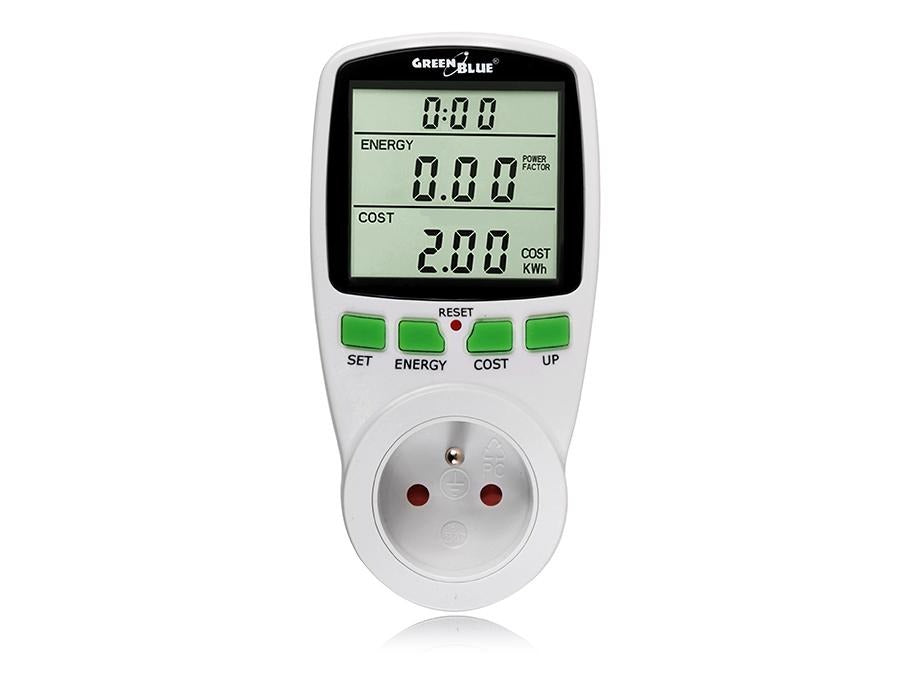 Wattmeter GreenBlue GB202 le breiseán AE, Méadar Cumhachta Taispeána LCD Ardchaighdeáin