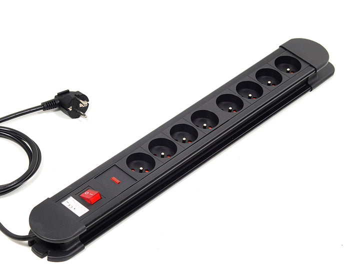 Power strip 8 sockets, illuminated switch, protection for children