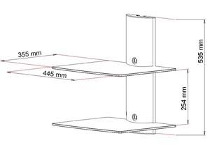 Double glass shelf for the DVD tuner Art D-50N console