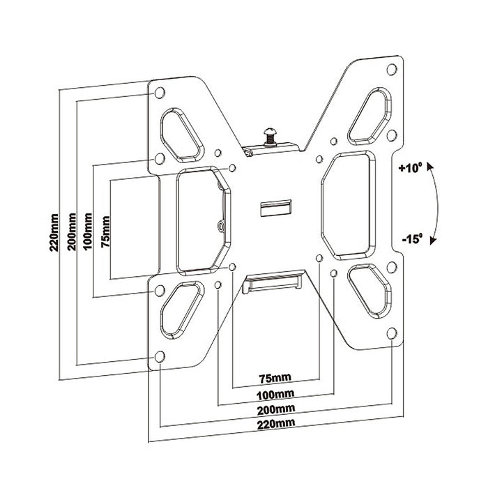 Maclean MC-597 TV Bracket Wall Mount Universal LED LCD Plasma Adjustable 23'' - 42'' Metal 20 kg