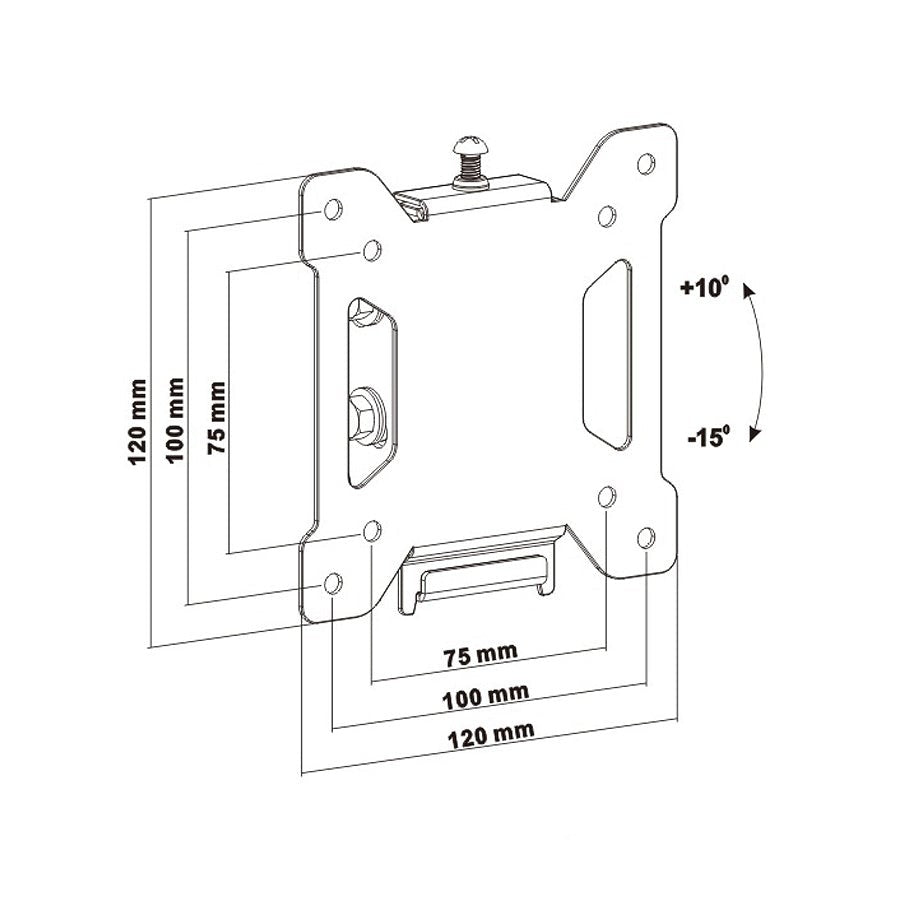 Maclean MC-596 TV Wall Mount Bracket Universal Holder LCD LED Plasma 13" - 27" VESA 20kg