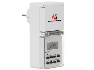 Maclean MCE08 external digital timer, random function, 10 programs, max 156 programs, 3600 W.