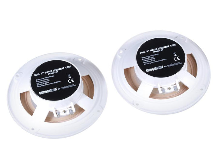 Velleman speakers, ceiling, 5", 80W, 8Ohm waterproof, 2 pieces, VDSWPS5N