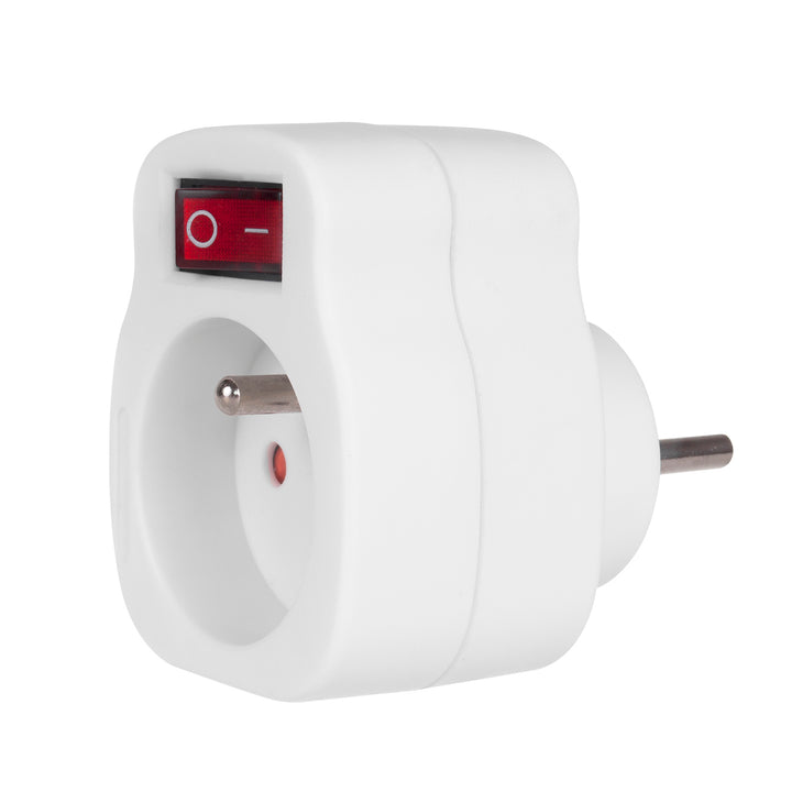 Maclean MCE13 Current socket with two-position switch White