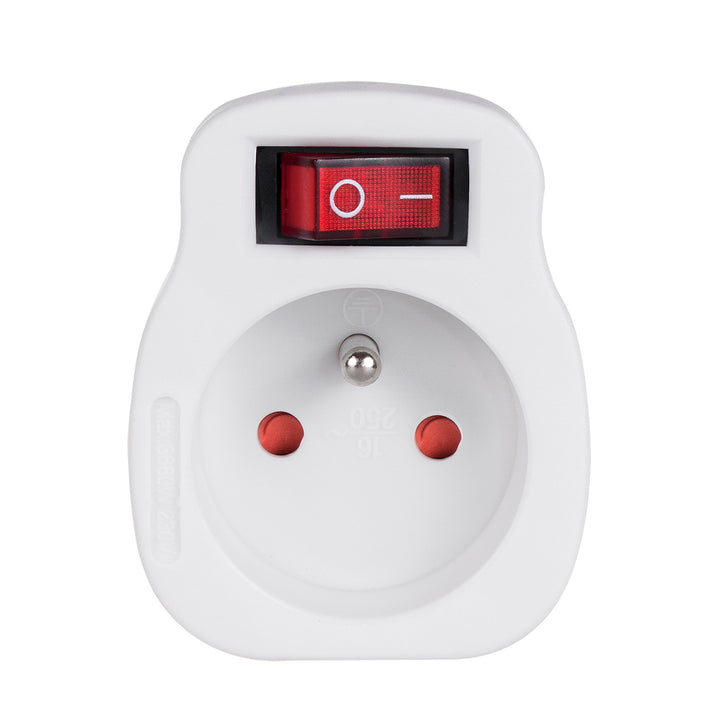 Maclean MCE13 Current socket with two-position switch White