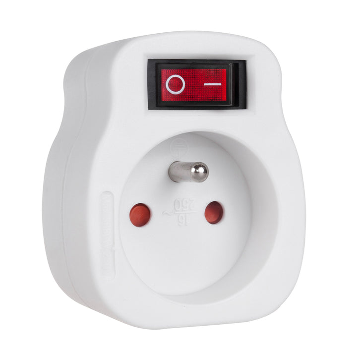 Maclean MCE13 Current socket with two-position switch White