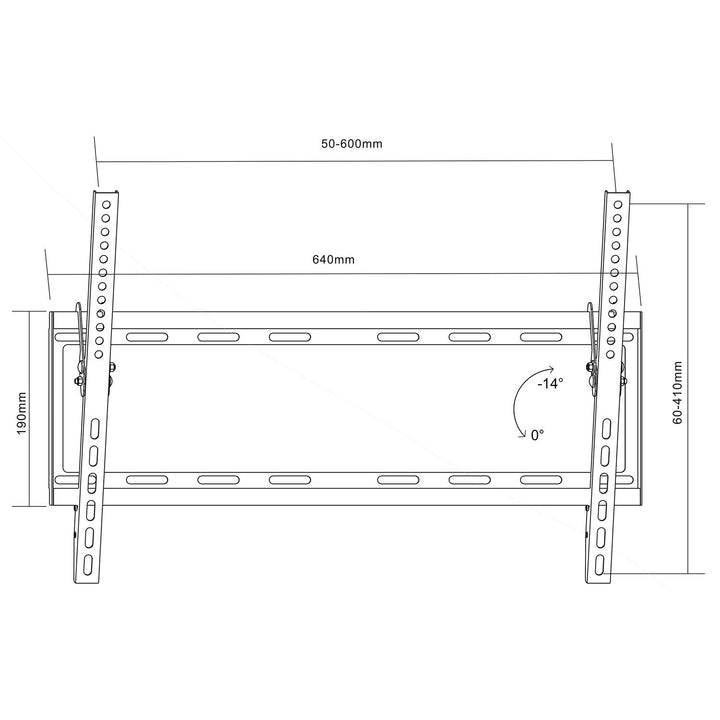 Monatóir Sléibhe 32'' - 70" VESA Inchoigeartaithe Uilíoch 55kg Sealbhóir Balla Lúibín Teilifíse Maclean MC-605