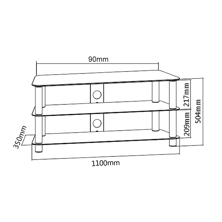 Maclean MC-625 Tábla Teilifíse Gloine Stylish Tempered Black 50" 40kg