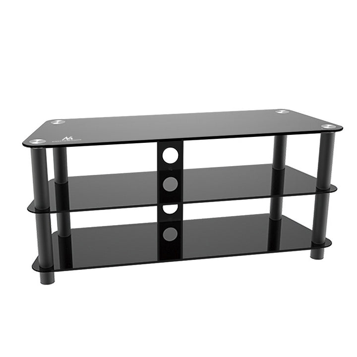 Maclean MC-625 Stylish Black Tempered Glass TV Table 50" 40kg