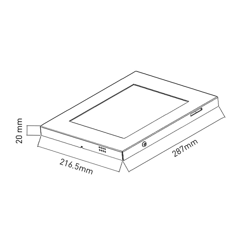 Maclean MC-610 Metal Case Tablet Protective Housing Lock Wall Mount Bracket Anti Theft Protection VESA