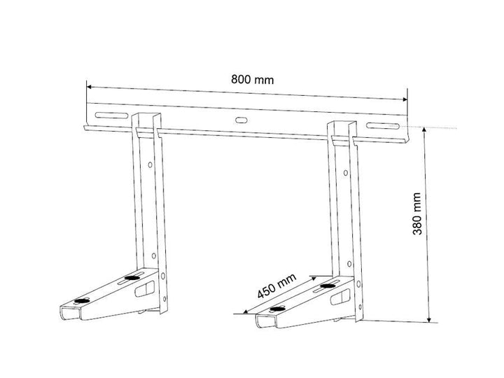 Maclean MC-622 Air Conditioner Wall Mount Galvanized Steel Bracket up to 100kg Maclean