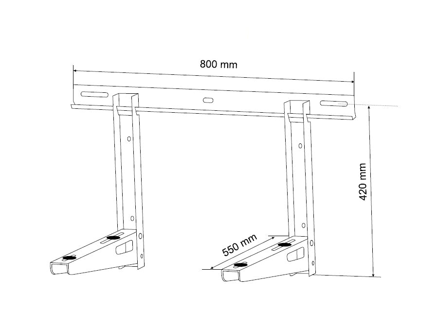 Maclean MC-623 Wall Bracket Air Conditioner Mount Holder High Quality Steel 200kg