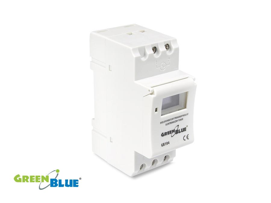 Electronic Programmable DIN Timer Switch LCD SPDT 16A 3600W Rechargable Battery