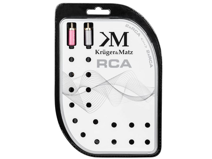 Kruger&amp;Matz KM0303 2 * 2 cábla cinch 0.5m Kruger &amp; Matz 2 Plocóidí fuaime RCA