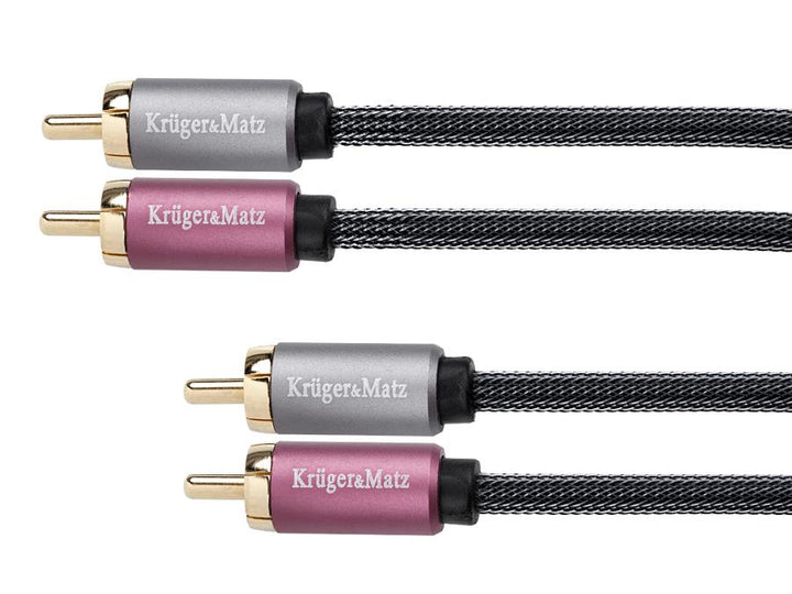 Kruger&Matz KM0303 2 * 2 cinch cable 0.5m Kruger & Matz 2 RCA Audio plugs