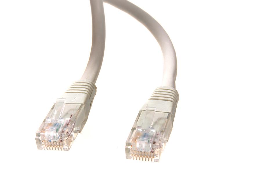 UTP LAN CAT6 network cable, terminated with RJ45 plugs, gray - 2m