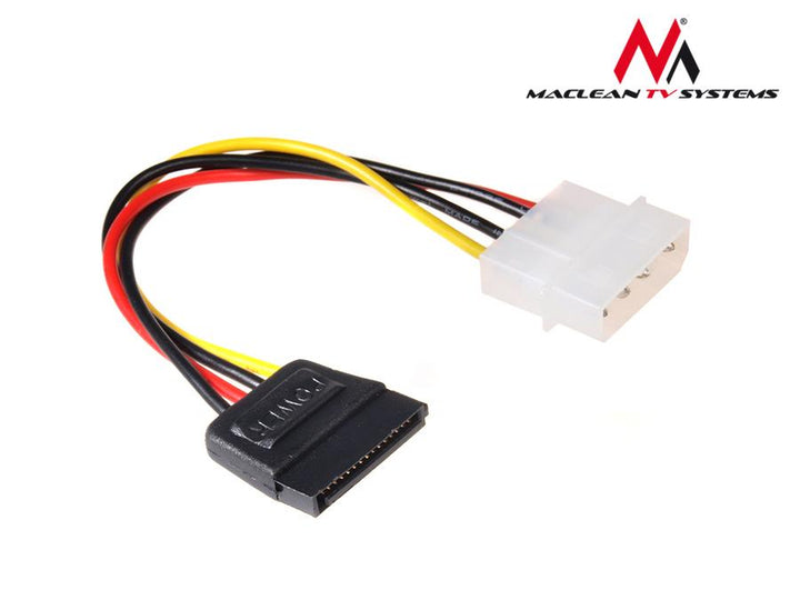 Molex SATA MCTV-633 Cábla Adaptor Cumhachta Mná 4-bioráin MOLEX - SATA 15-bioráin Nascóir Tiomántán Crua / Optúil Fireann