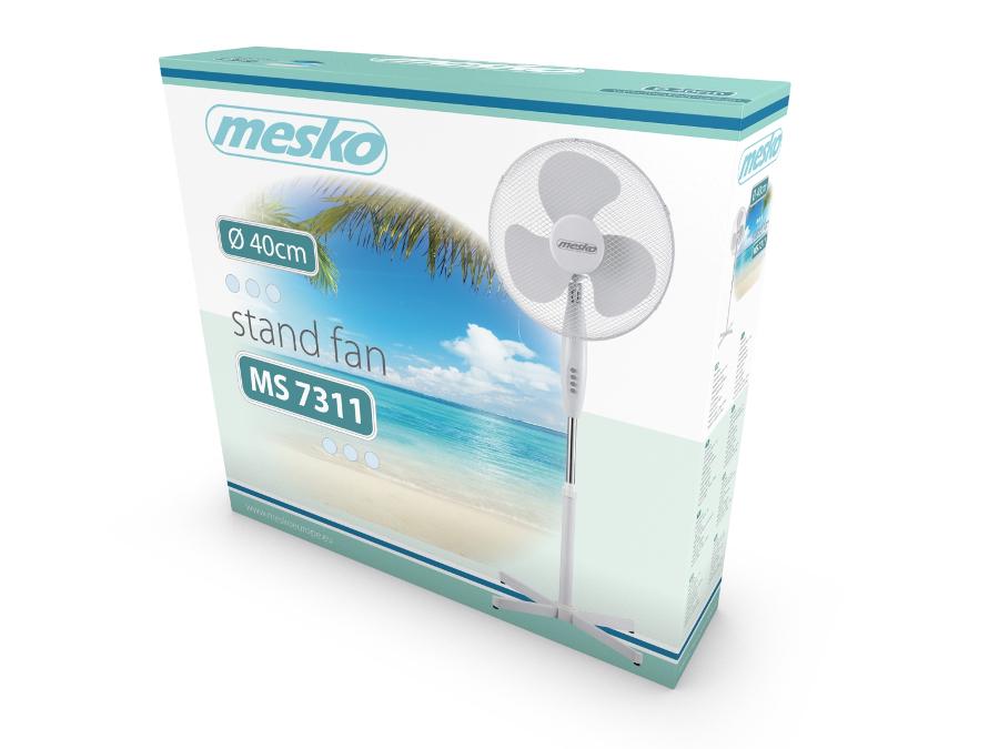 Mesko MS7311 Oscillating foot fan, tilting head, 40 cm diameter, adjustable height, 3 speeds
