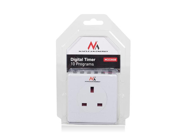 Maclean MCE30GB Programmable Digital LCD Timer Relay Timeswitch Socket 24 Hours 7 Days 3600W