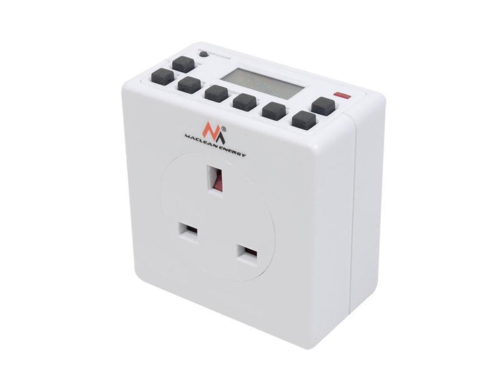 Maclean MCE30GB Programmable Digital LCD Timer Relay Timeswitch Socket 24 Hours 7 Days 3600W