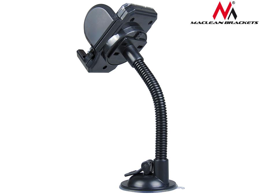 Maclean Brackets MC-660 Universal Car Phone Holder with Suction Cup, Flexible Gooseneck, Windshield Mounted