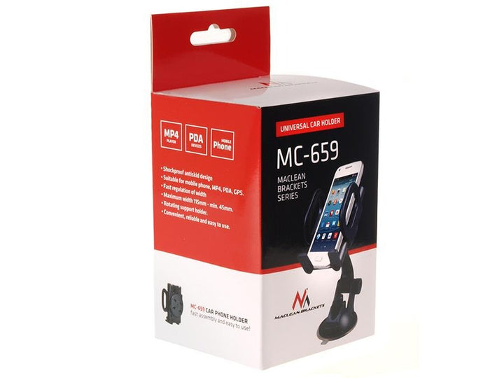 Maclean Brackets Series MC-659 Universal Car Holder Black