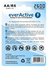 everActive Rechargeable Batteries Ni-MH R-06 AA 2600mAh