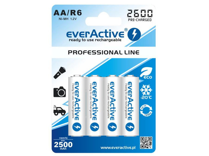everActive Rechargeable Batteries Ni-MH R-06 AA 2600mAh