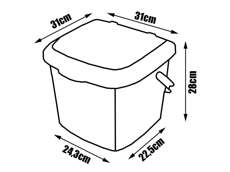 Branq 1307 Stool Fishing Multipurpose Reinforced Storage Container Box 15.5L Portable Seat up to 130kg