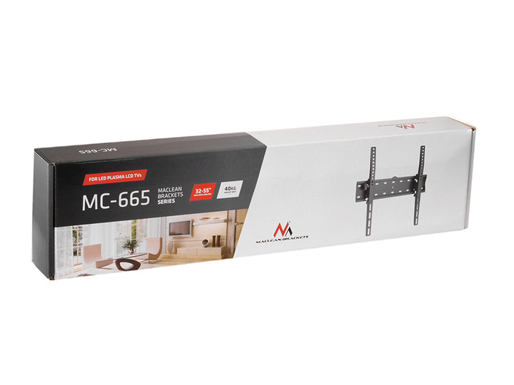 Maclean MC-665 TV Bracket Wall Mount LED LCD Plasma 32'' - 75" 40kg Steel Adjustable