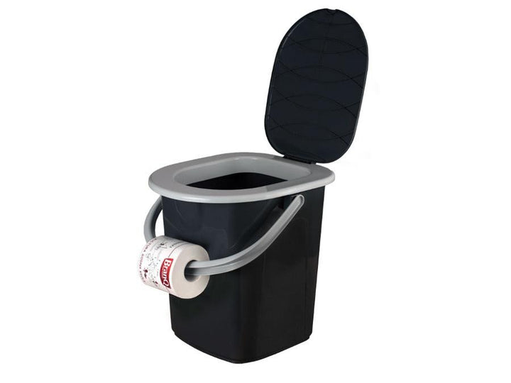 Branq 1306 Portable Toilet Camping Bucket 22L Festival Outdoor Trip with Lid Handle Seat