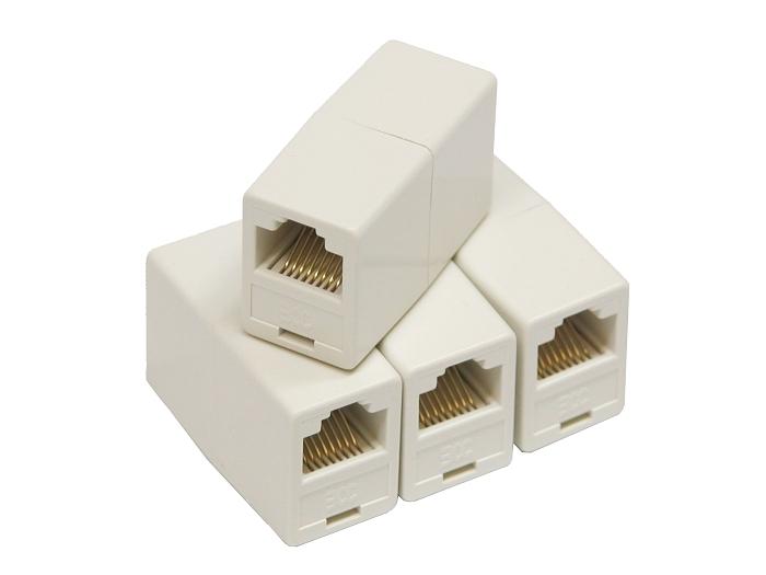 Cónascaire óir RJ-45 bairille soicéad-soicéad 8p8c RJ45