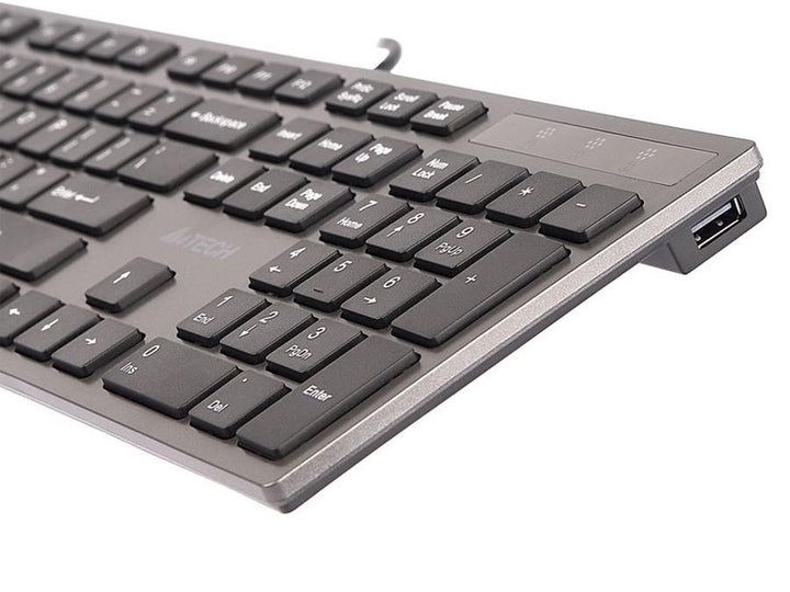 Keyboard KV-300H Slim USB Hub USB A4-Tech ultra flat