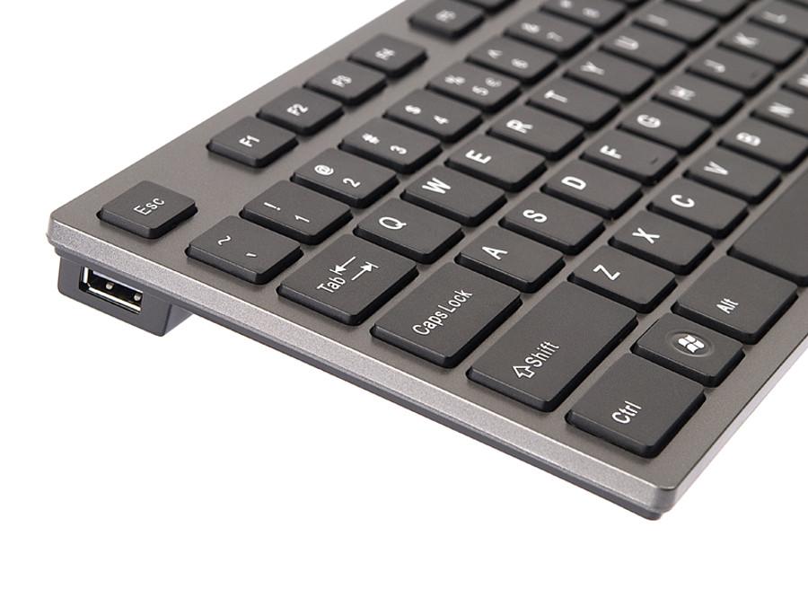 Keyboard KV-300H Slim USB Hub USB A4-Tech ultra flat