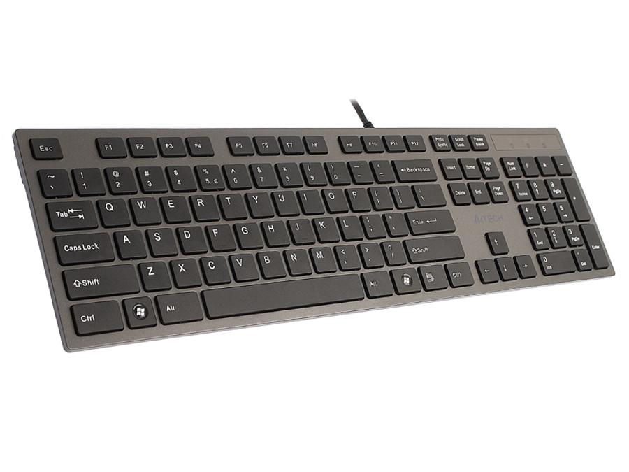 Keyboard KV-300H Slim USB Hub USB A4-Tech ultra flat