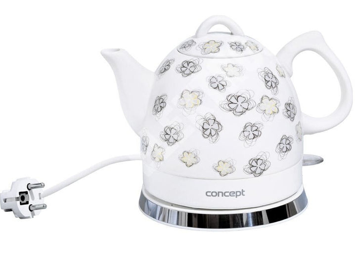 Concept RK0010NE Electric Ceramic Kettle Elegant Teapot Retro Water Level Indicator 1000W 1L