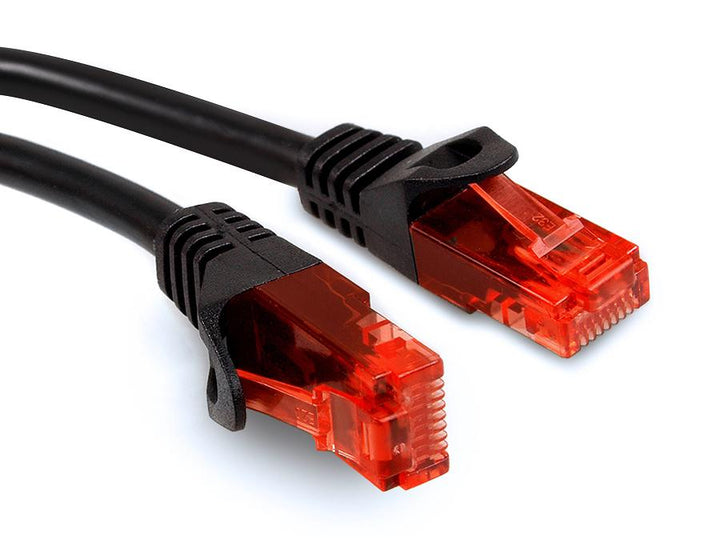 UTP LAN CAT6 network cable, terminated with RJ45 plugs, black - 3m