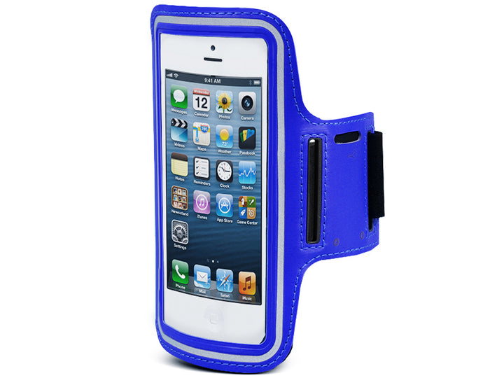 Armband Phone Holder 4.8" Case Sport Protection Bag Running Gym Fitness Jogging Blue