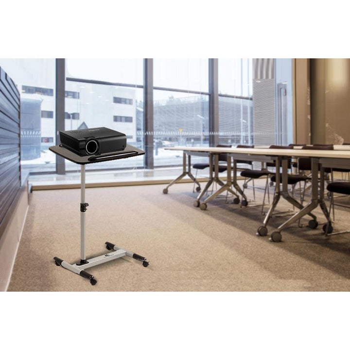 Maclean MC-671 Laptop Projector Desk Trolley Height Adjustment: 585-885mm Tilting +35° to -35° with Wheels